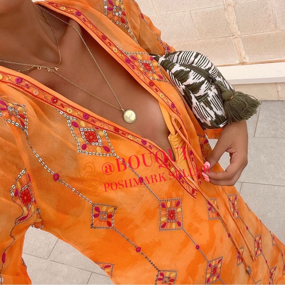 BLOGGERS FAV ZARA LIMITED EDITION ORANGE TUNIC DRESS - Picture 4 of 16